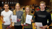 Bild: Ausgezeichneter Nachwuchs: Daniel Breinl, Pauline Uhlmann, Julia Weise und Erik Majetschak (v. l.).
