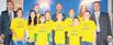 Bild: Siegerlächeln: Johanna Peters, Michaela Ebert, Felix Groß, Julia Heine, Christian Röbel, Olivia Schoppe, Tom Kamlot, Arne Uhlig, Charleen Lyska und Tom Böhmelt (v.l.) sowie die Herren Marco Wittwer, Jens Lehmann und Thomas Hoser.