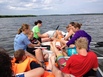 Bild: Im Schlauchboot unterwegs Richtung Ostsee.