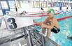 Bild: Rico Bogen vom SSV Leutzsch am Start über 50 m Rücken beim Schwimmfest unterm Weihnachtsbaum. Er gewann den Sichtungswettkampf des Sächsischen Schwimmverbandes in dieser Disziplin.