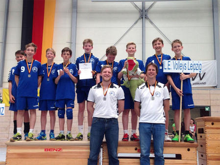 Deutscher Vizemeister: Die U 14 der L.E. Volleys Deutscher Vizemeister: Die U 14 der L.E. Volleys