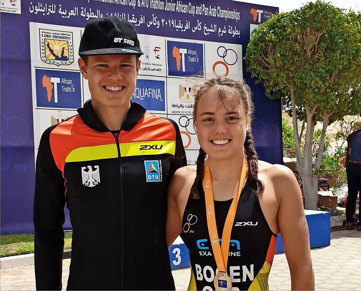 Die Triathlon-Geschwister Bianca und Rico Bogen.