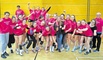Bild: Geballte Freude: Die B-Jugend-Handballerinnen des HC Leipzig jubeln über die deutsche Vizemeisterschaft.