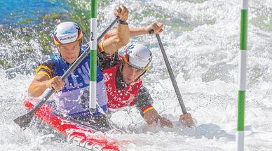 Im wilden Wasser erfolgreich unterwegs: Die Leipziger Slalom-Kanuten Franz Anton und Jan Benzien erkämpfen beim Weltcupfinale den zweiten Platz. Im wilden Wasser erfolgreich unterwegs: Die Leipziger Slalom-Kanuten Franz Anton und Jan Benzien erkämpfen beim Weltcupfinale den zweiten Platz.