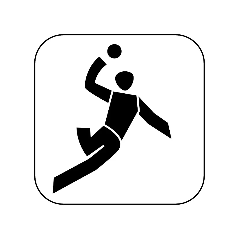 Grafik: Piktogramm für die Sportart Handball.
