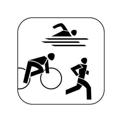 Grafik: Icon für die Sportart Triathlon.