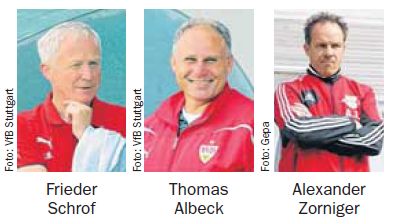 Knallharte Entscheidungen: RB-Sportdirektor Ralf Rangnick krempelt die Leipziger Nachwuchs-Abteilung um. Im Bild: Frieder Schrof, Thomas Albeck, Alexander Zorniger