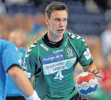 Der Jüngste im DHfK-Team wird immer stärker: Max Emanuel wirft in Leutershausen vier Tore.