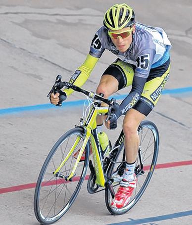 Rick Ampler im Vorjahr auf der Leipziger Radrennbahn.